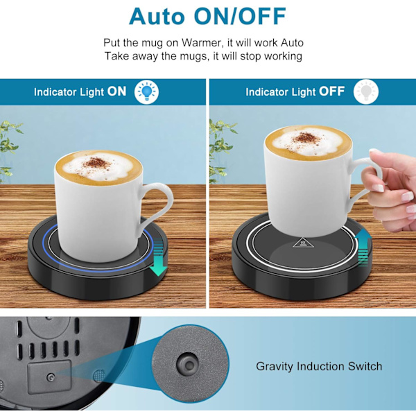 Kaffevarmer, elektrisk drikkevarmer til kontor og hjemmekontor, Smar