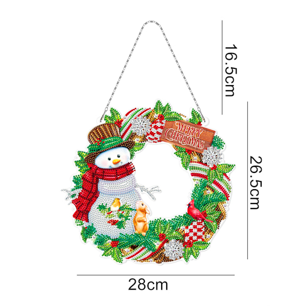 DIY Julediamanter Kunstmaleri Hengende Sett for Voksne, Akryldiamanter Maleri Henger Ornament Brettkitt (Jul)