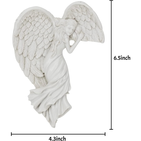 Ängelstaty Dörrramsdekoration, Creative Resin 3D Angel Statu