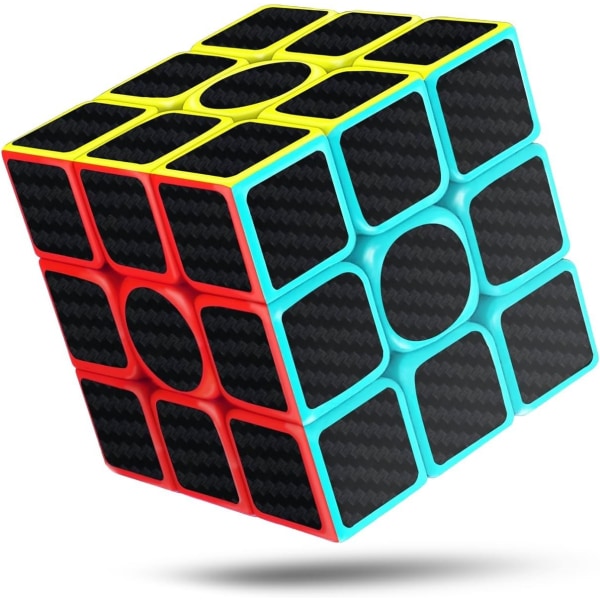 Original 3x3x3 speed cube, kids speed magic cube, slät kolfiberkub, pu
