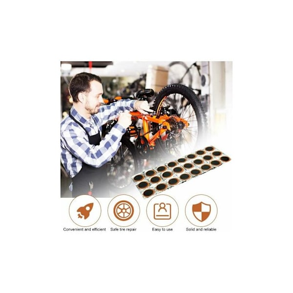 48 stk. Heavy Duty Gummireparation til dæk 25mm Urgent Dæklap Universal Dæk