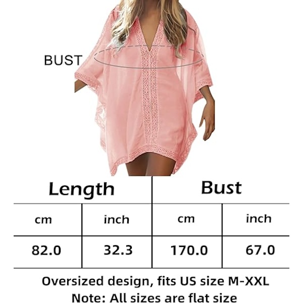 Womens Beach Badetøj Badetøj Bikini Badetøj Oversized Cover Up