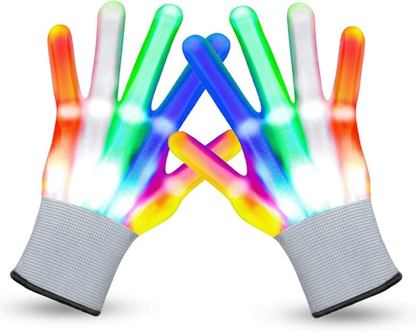 LED-handsker - Julelys til børn - LED-handsker - Lysende handsker - Glødende