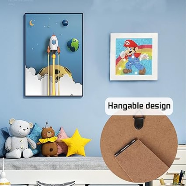 DIY-timanttimaalaus lapsille, timanttikirjonta-sarja täydellinen pora puukehyksellä, timanttimaalaus aikuisille lapsille pojille tytöille, timanttimaalaus