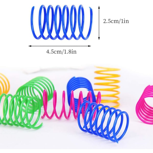 Kattespiralfjeder, 12 stk. Kat Kreativt Legetøj til at Slå Tiden Ihjel og Holde Sig i Form Interaktiv