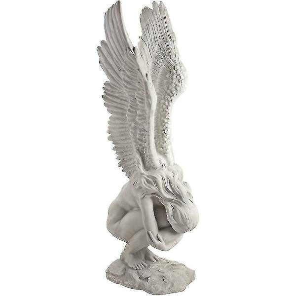 Engelstatue Forløsning Engel Vinge Statue Minde Ornament Havedekoration