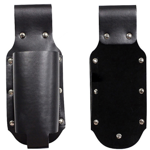 2-pack Ölholster Universal PU-Läder Ölburkshållare, för Standard Ölburkar och Flaskor (Svart)