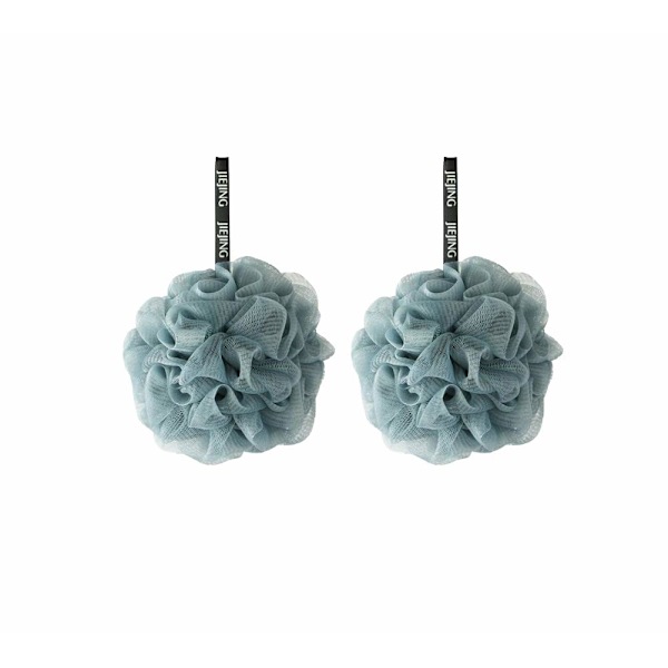 2PCS badblomma badbollar, gnugga badskum badhandduk, enfärgad badblomma