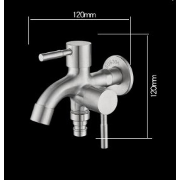 Kaksinkertainen puutarhanapa 1/2\", Universaali, Kaksinkertainen virtaus hana messinki, Kaksinkertainen pallovirtaus hana, Kaksinkertainen venttiili hana puutarhaan, Pyykinpesukone