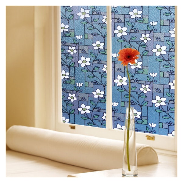 Adhesive Window Film Frosted Static Cling, Glass Decorative Window Stickers