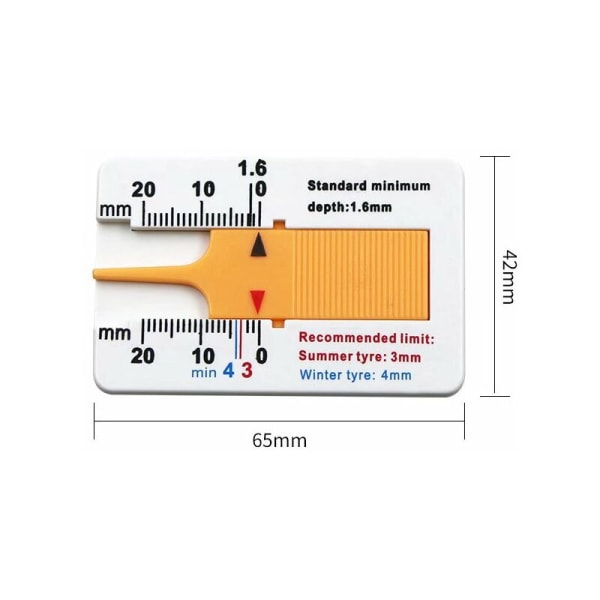 Reifenverschleißmesser Reifenprofiltiefenmesser Messwerkzeug 0–20 mm Reifen