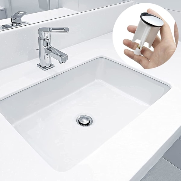 Universaali Allas Tulppa, 40mm Pop-Up Tulppa Vaihto Drain Plug, Säädettävä Korkeus, Valmistettu Messinki, Kumi, Muovi, Ruostumaton ja Tiiviste