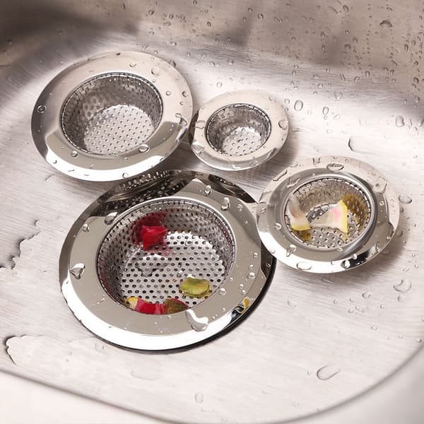 Köksavloppssil - Rostfritt Stål, Anti-Igentäppning, 2-pack (11cm Diameter)