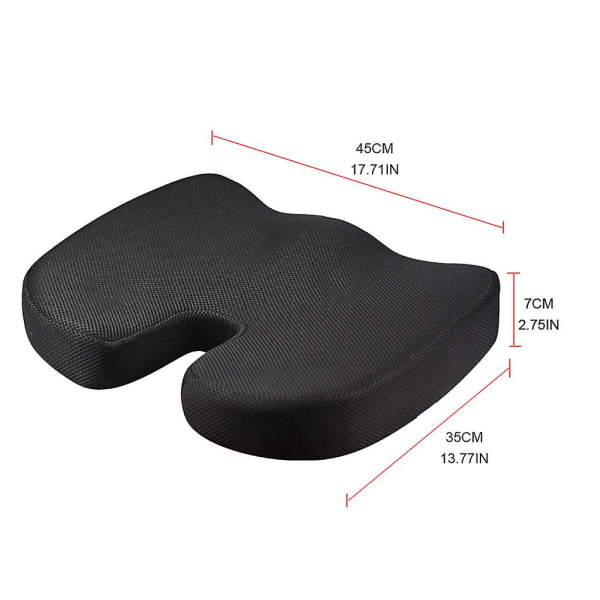 Memory Foam Pude til Sæde - Åndbart Mesh - Velegnet til Stole