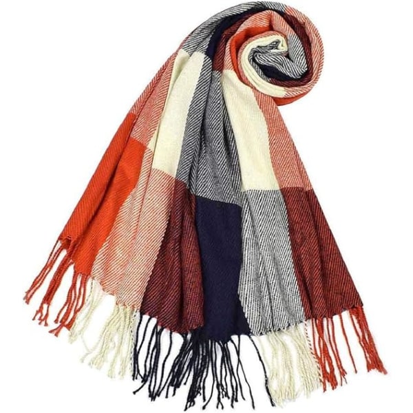 Winter Long Soft Warm Tartan Check Scarves Wraps for women Wool Spinning Ta