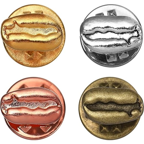 4 st kaffebönor formade brosch metall pin present dekor märken pin för ryggsäck