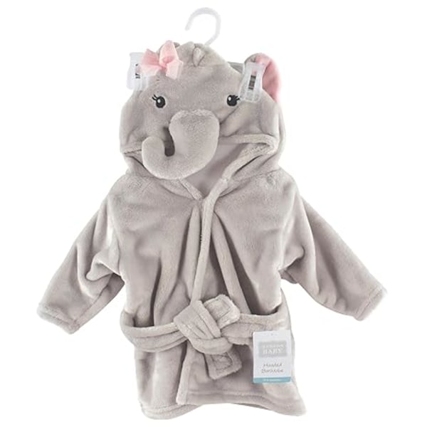 Baby Unisex Baby Plysj Dyr Natkjole, Pretty Elephant, One Size, 0-9 Måneder