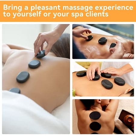 10 stk. Varme Massagesten Varme Sten Basalt Sten Sæt 3 Størrelse E
