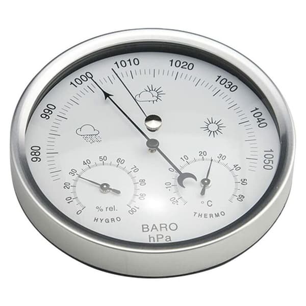 Analog barometer værstasjon med termometer hygrometer atmosfærisk trykkmålinger