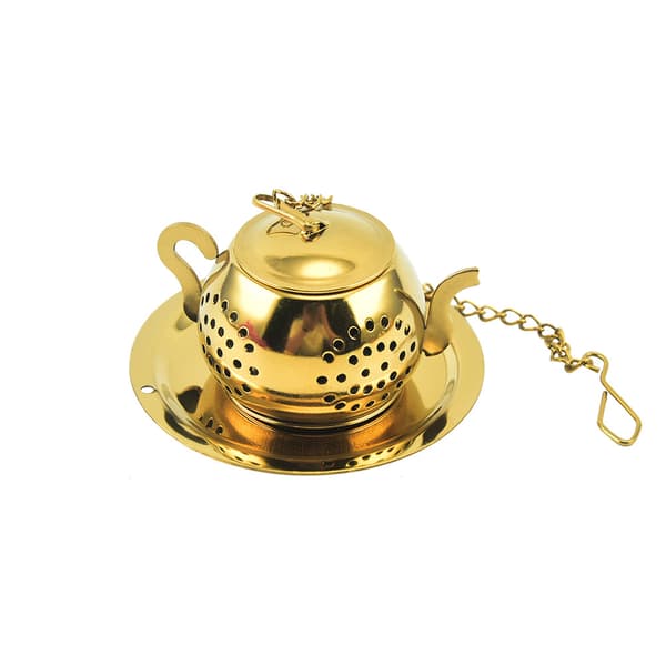 Teinfuser Te-kanna - Infuser i rostfritt stål (guld)