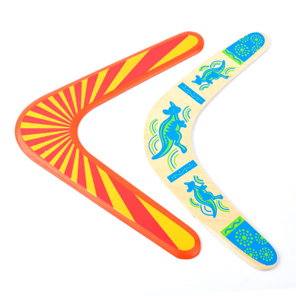 Trä Boomerang, 2st V Form Klassisk Ny Trä Boomerang Handgjord Flygande