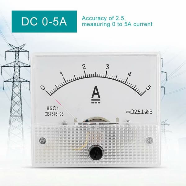 DC 85C1 Analog strømmåler og voltmeter, analog strømmåler og voltmeter (5A strømmåler) Fonepro