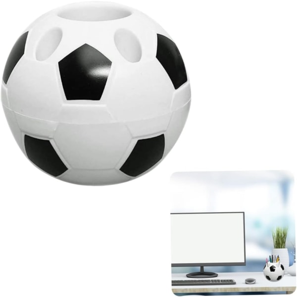 Pen Holder Fodbold Form Desktop Blyant Opbevaring Organizer Container Bord