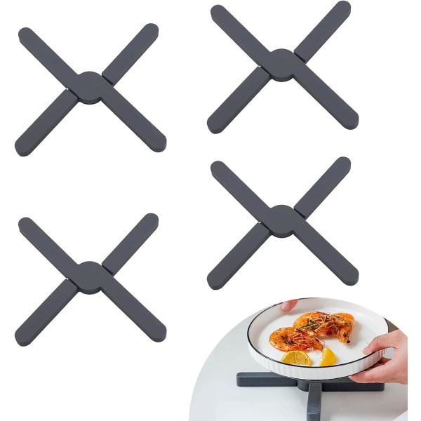4 styks silikone bordskåner varmebestandig