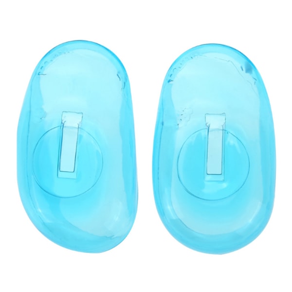 En pakke med 2 blå ørehætter afskærmet med antifouling plast