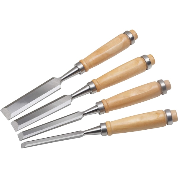 Set of 4 carpenter's chisels/wooden handle