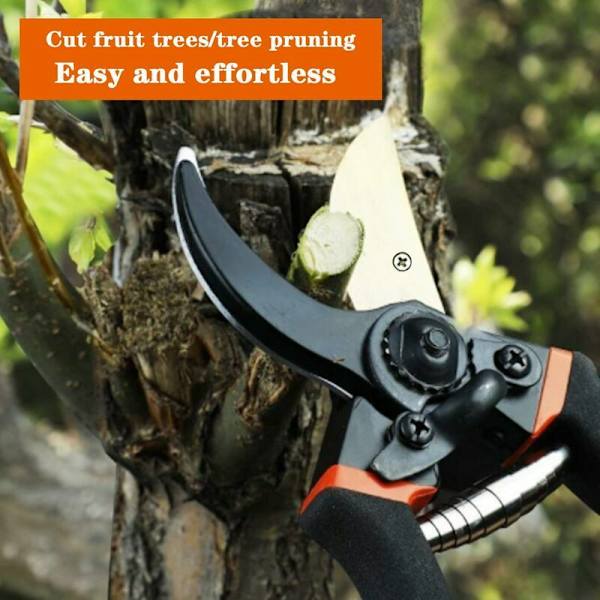 Trädgård Beskärning Sax, Anvil Pruner, Blom Sax Bypass Cutter Torr och Grön Trä 21CM Svart