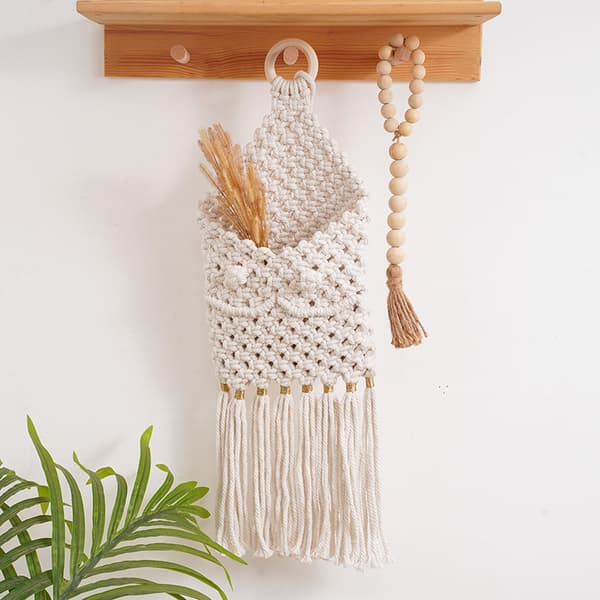 Macrame väggbonad, torkad macrame väggbonad - Blomsterbutikens inredning