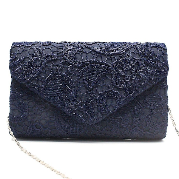 Kvinners elegante blonder konvolutt clutch kveldsfest, blå