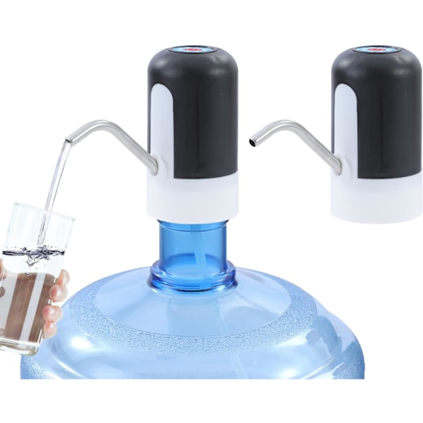 2-pack vattenflaskepumpar, bärbar USB-laddning automatisk elektrisk tappad