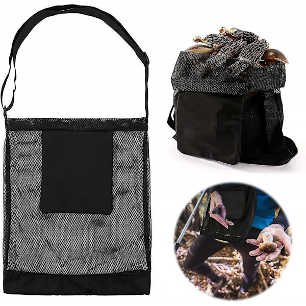 Svampejagt Taske, Foldbar Svampeindsamlings Taske, Net Madtaske, Høsttaske, Havefrugtplukker Taske Til Udendørs Camping