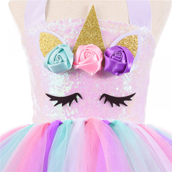 Fairy Princess Blomsterflicka Klänning för Småflickor 1-6Y Tulle Klänningar