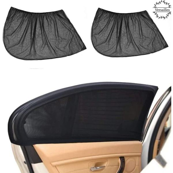 Set med 2 bilsolskydd för sidofönster Universal solskydd Maximalt skydd mot solstrålar och UV och myggor för baby, barn, husdjur, \"100*52cm