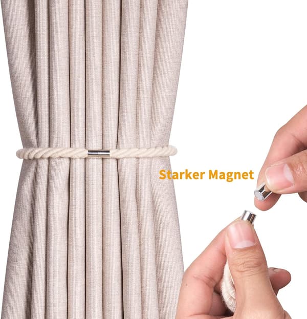 Magnetiske gardinbindere 2 stk, Kamelia gardinklips kompatible gardiner Boho D