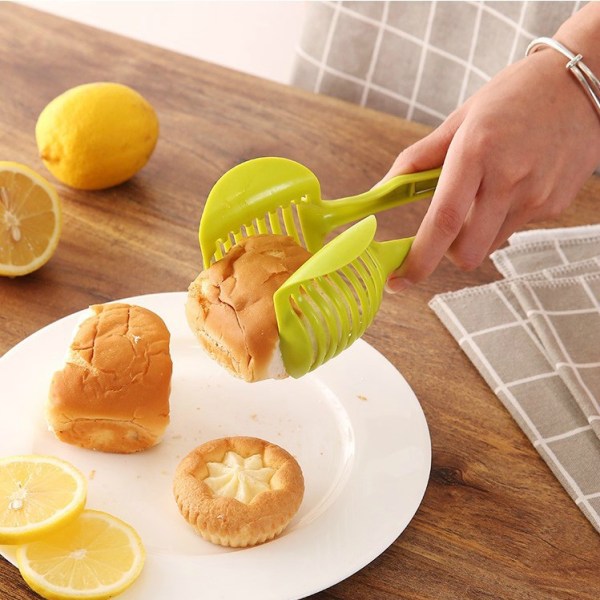 Handhållen tomatskärare brödklämma frukt grönsaksskärare citron strimlare P
