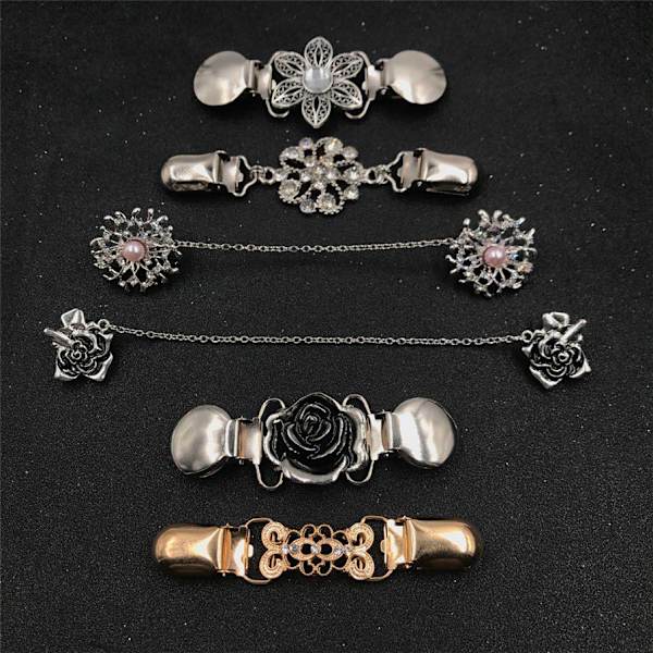 Dress Cinch Clips Set, Scarf Clip, Retro Cardigan Collar Clips, Shirt clip,