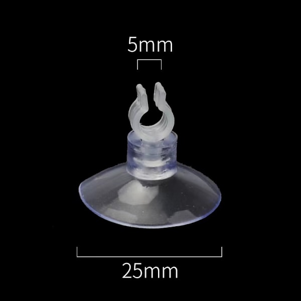 20 st Transparenta akvariumsugkoppar, 5 mm akvariumsugkoppar med rörhållarklämmor kompatibla med akvariefisksugkoppar luftpump