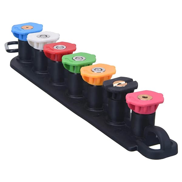 Vägtrycksspetsar Busates-set med munstyckshållare, 7 spraymunstycksspetsar, 1/4\"