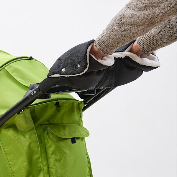 1st Handskar Barnvagn Handvärmare Handmuff Fleecehandskar Krokar för Ba