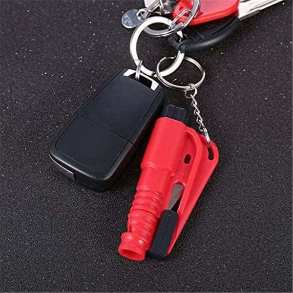 6 Pack 3 in 1 Car Window Breaker Keychain Multi-Tool Life Saving Emergency