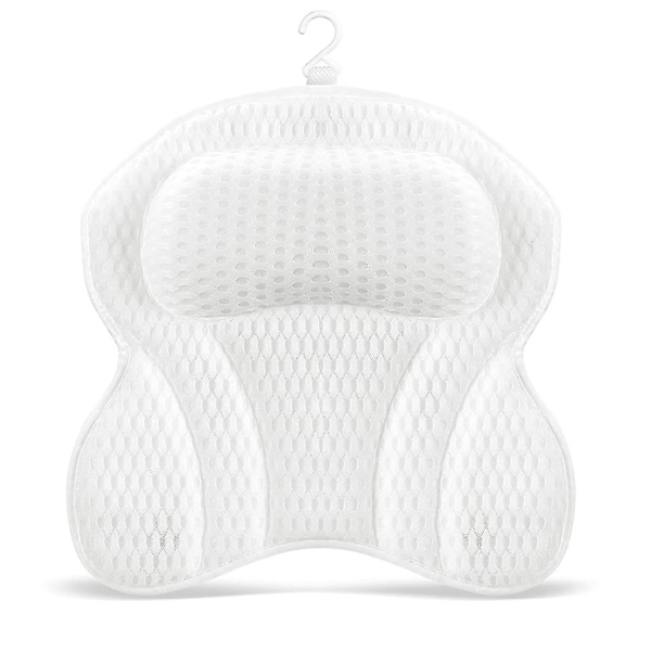 Ergonomisk lyxig badkudde med 4d luftnätteknik och 6 sugkoppar