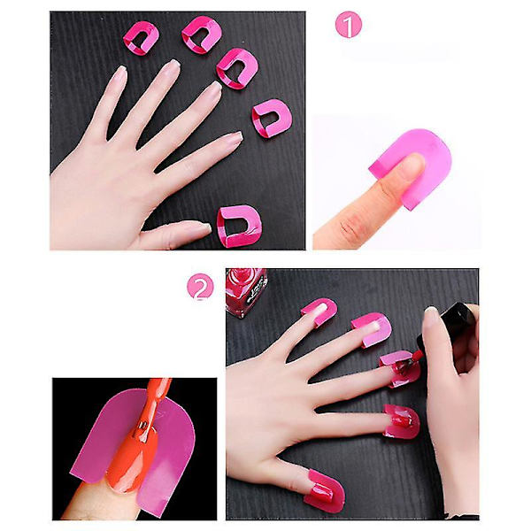 26 stk. Negleform Gel Model Klip Manicure Neglekunst Spildsikker Fingerdæk DIY Værktøjer