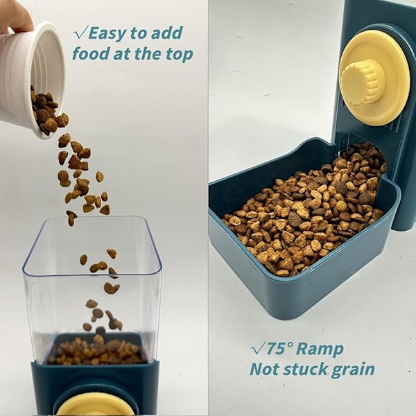 Hængende Automatisk Foder- og Vanddispenser til Hund og Kat - Gravity Auto Feeder