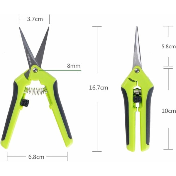 Hand Gardening Pruner for Bonsai, High Precision Garden Scissors with Curve