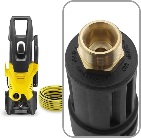 Højtryksrenser pistol adapter med M22 quick connect han-stik