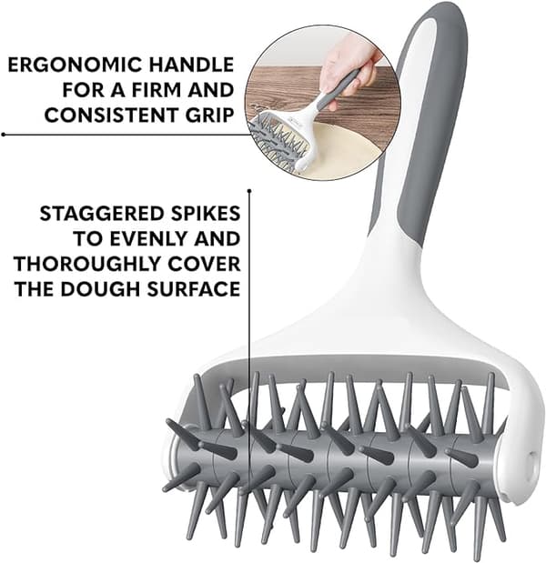 Pizza Dough Docker, Pastry Roller with Spikes, Pizza Docking Tool